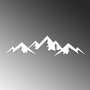 Wallity Mountain - 8 Escultura de pared blanca en metal